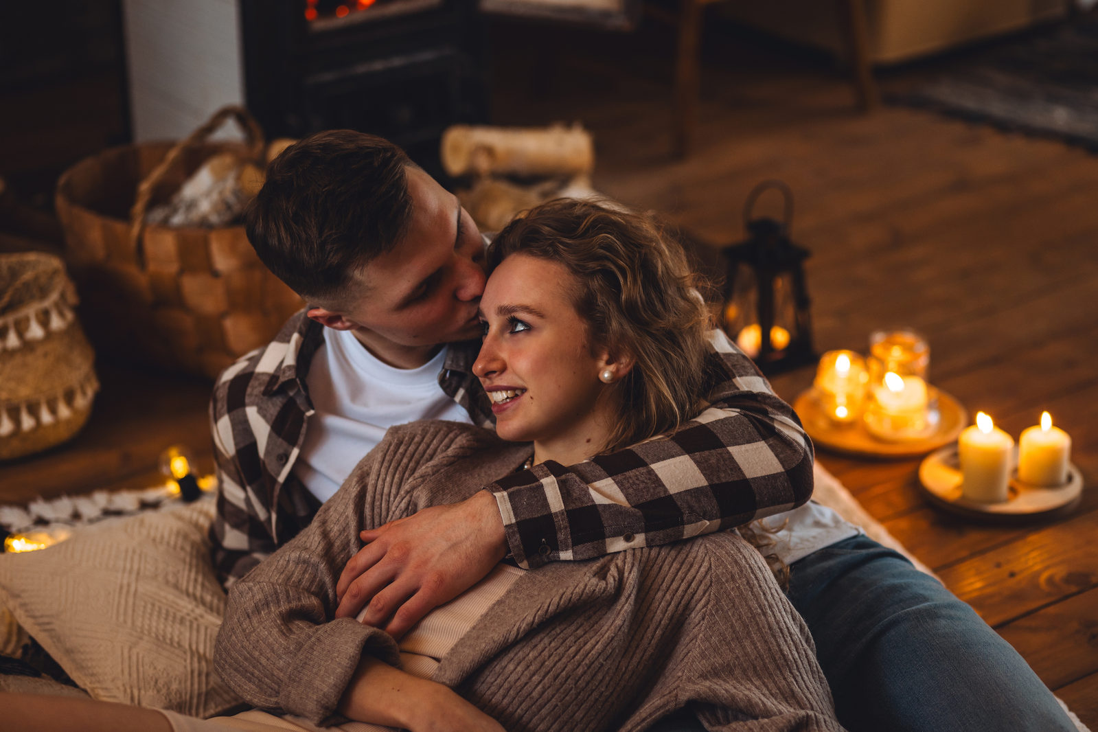 couple in cabin
