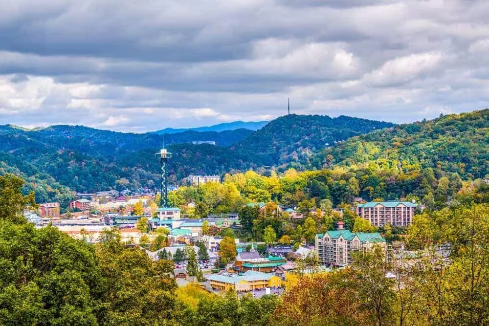 Beautiful photo of the Gatlinburg skyline.