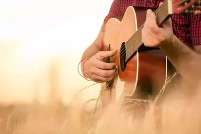 Country music singer with guitar