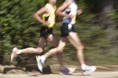 action shot of Go RetroRunning event in Pigeon Forge