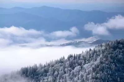 snow in the Smoky Mountains