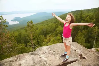 child hiking in the Smoky Mountains National Park