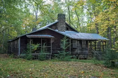 abandoned building in the Elkmont area of the Great Smoky Mountains National Park