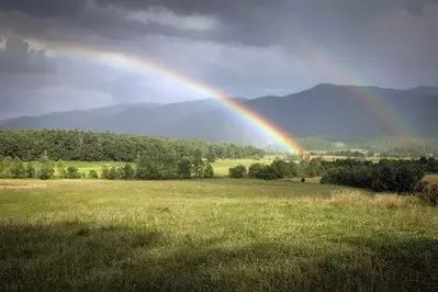 Double rainbow in Cades Cove