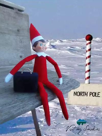 smoky the elf visits smoky mountains