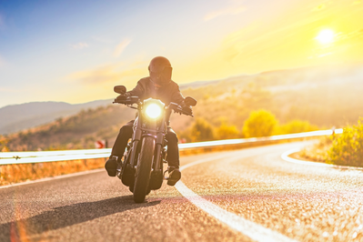 Motorcycle on road
