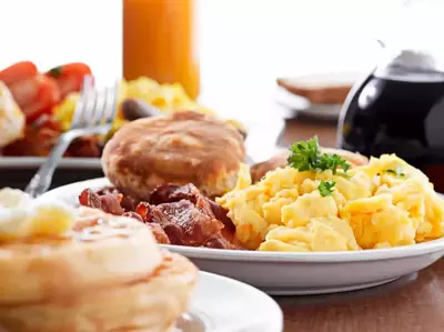country breakfast at restaurant