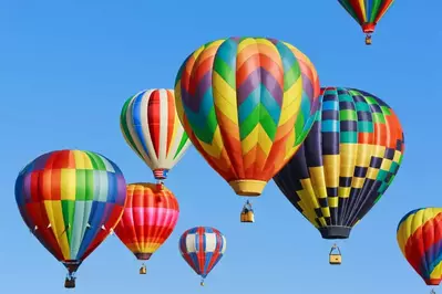 hot air balloons in the sky