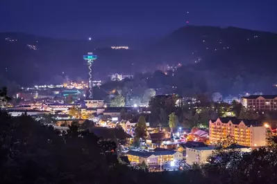 Gatlinburg at night 