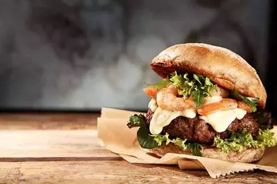 burger with shrimp
