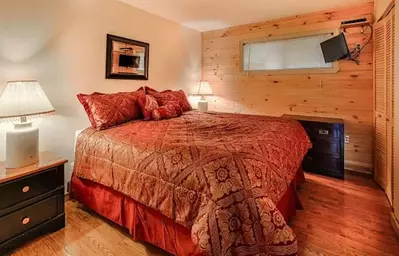 bedroom inside of a gatlinburg condo