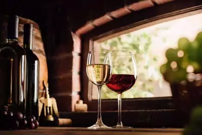 wine glasses at a winery