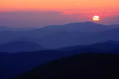 sunset in the Smoky Mountains