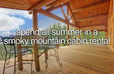 Scenic view of Great Smoky Mountains from Smoky Mountain cabin rental