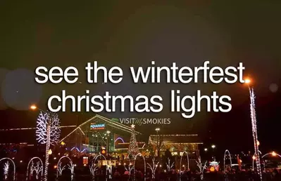 Photo of Christmas Lights during Smoky Mountain winterfest celebration