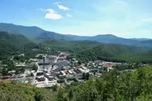 aerial view of Gatlinburg