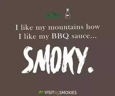 I like my mountains how I like my BBQ suace...Smoky.