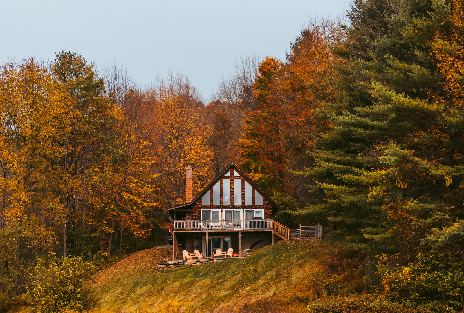 cabin in the smokies during fall