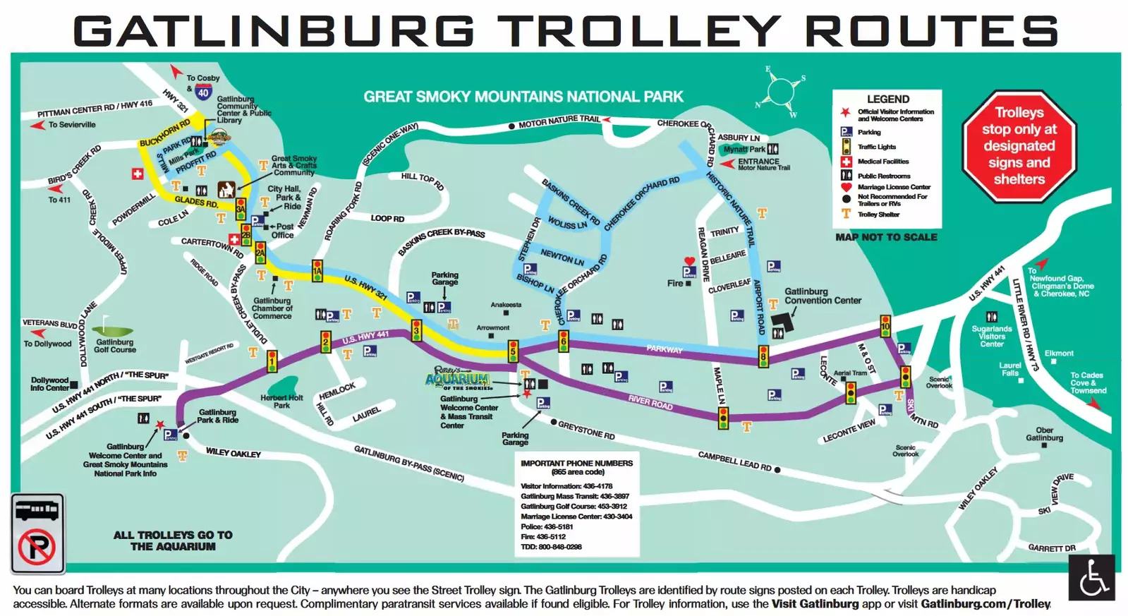 pigeon forge trolley routes