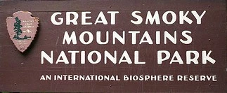 Great Smoky Mountains National Park sign