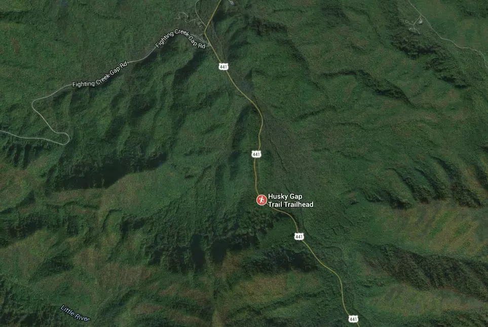map of Husky Gap Trailhead