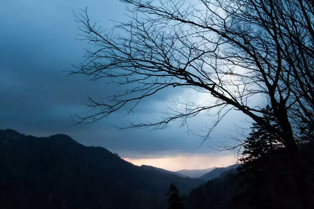 dusk in the Smokies