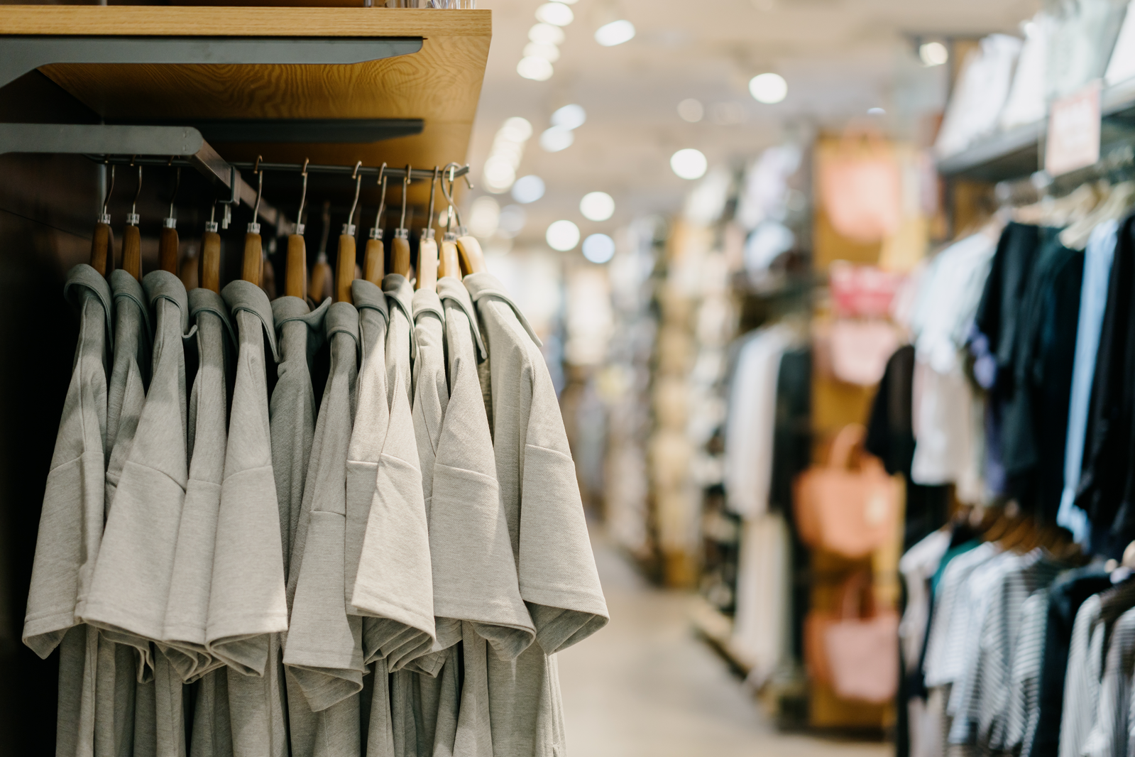 clothes in store