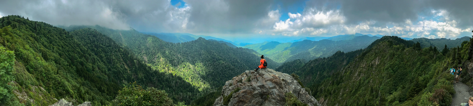 hiker in Great Smoky Mountains