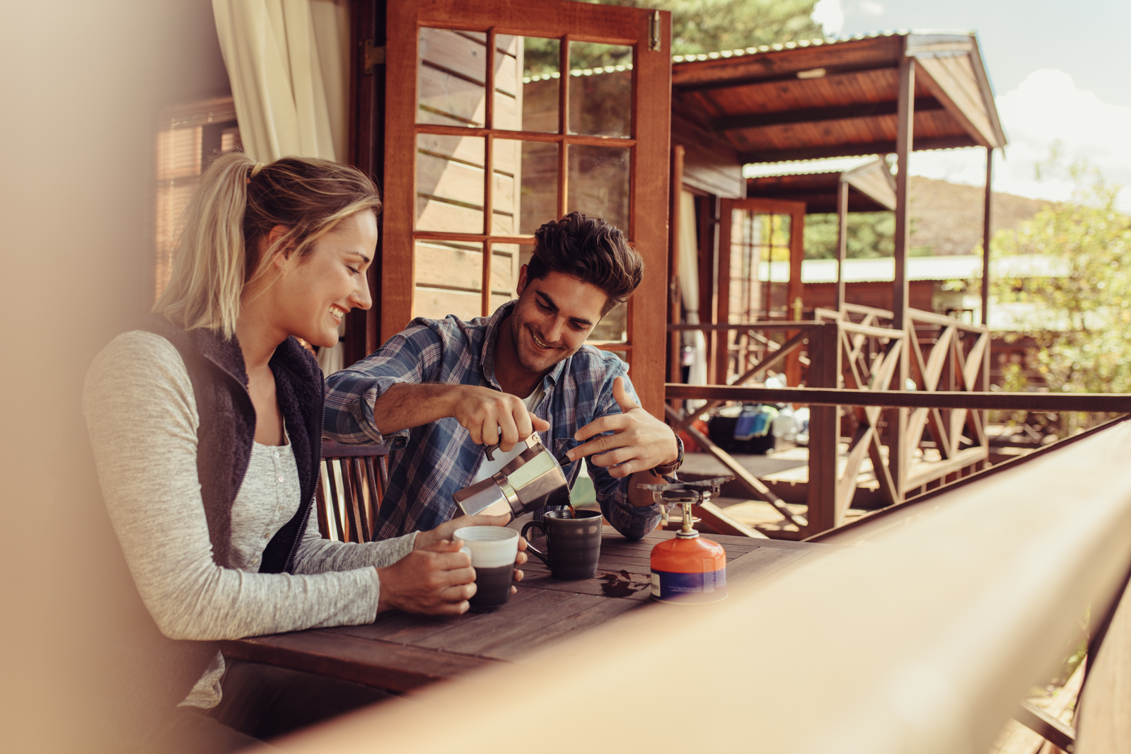 couple enjoying coffee