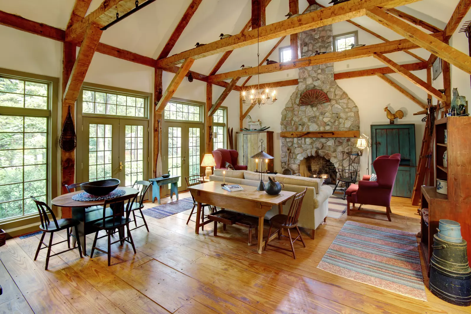 inside of cabin living room