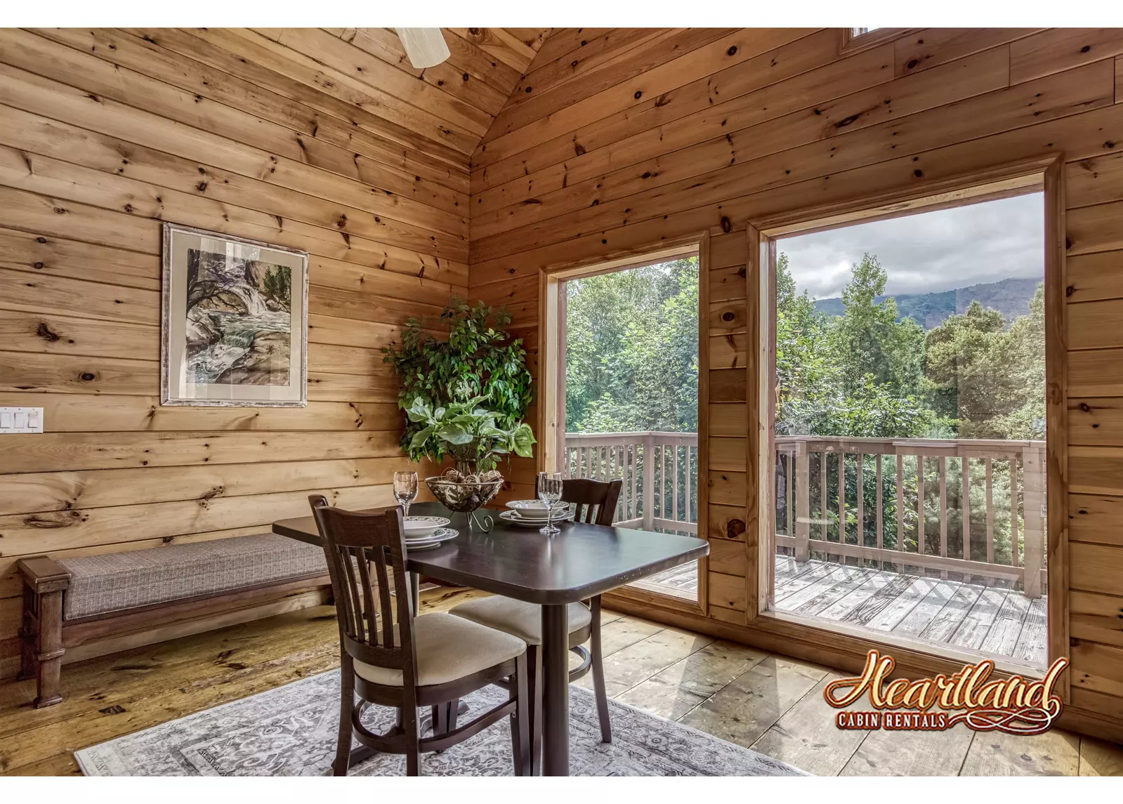 Monte Casa - Gatlinburg Cabin - Dining Area with View