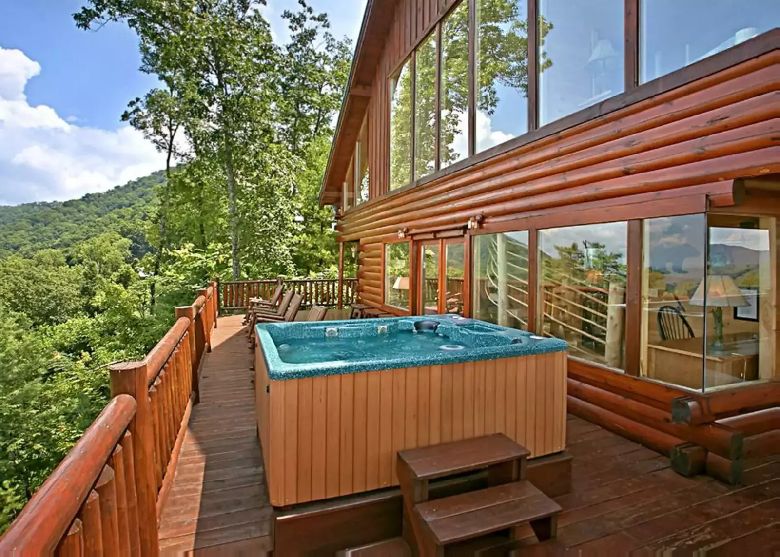  Hot Tub on the large warp around deck. 