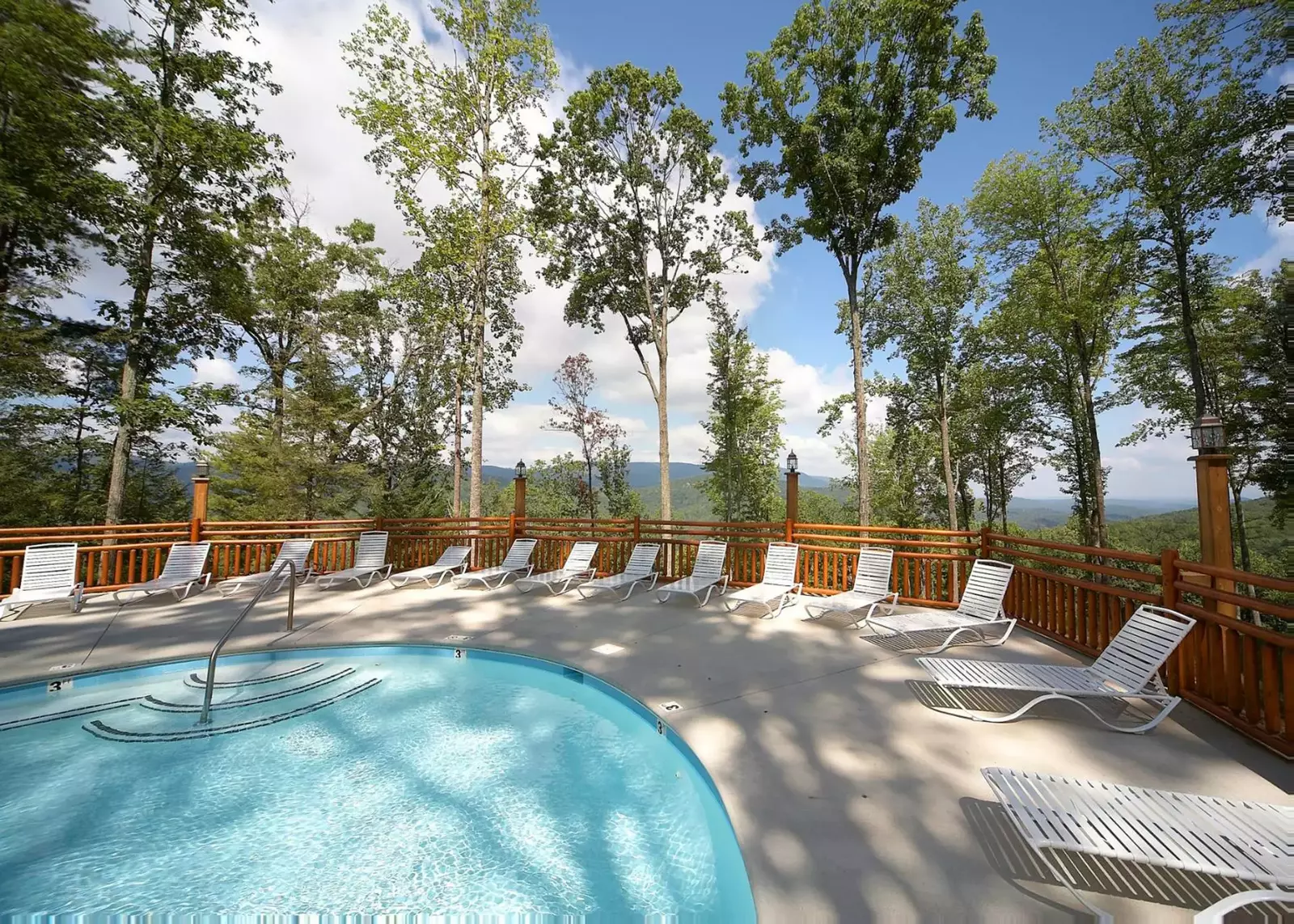   Community pool with a mountain view!