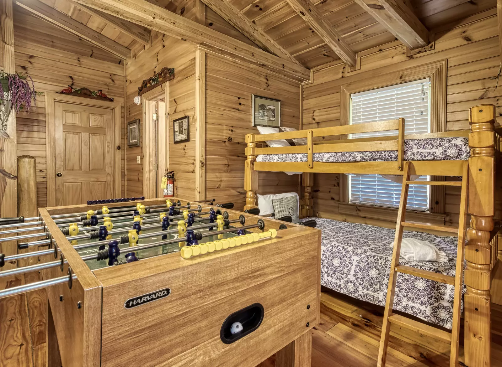A Smoky Getaway - Upper level loft area with foosball table