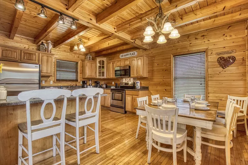 Amazing Grace dining area and kitchen