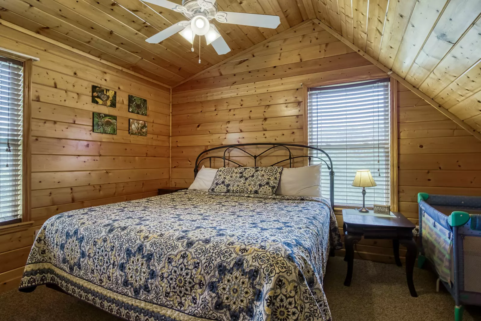 Amazing Grace upper level bedroom two with king size bed