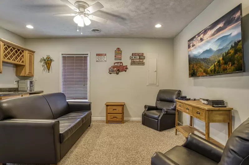 Amazing Grace lower level theater room