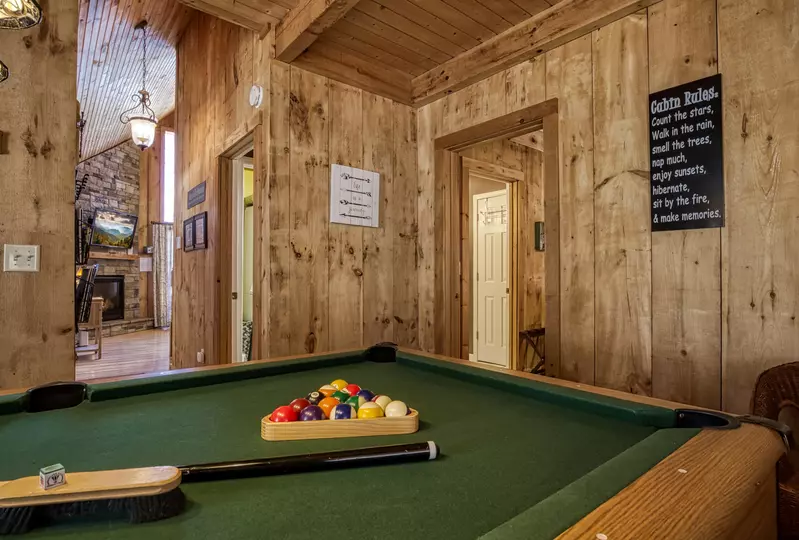 Autumn Colors game room with pool table