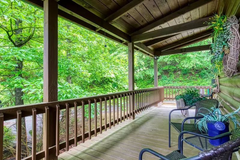 Awesome View covered entry deck