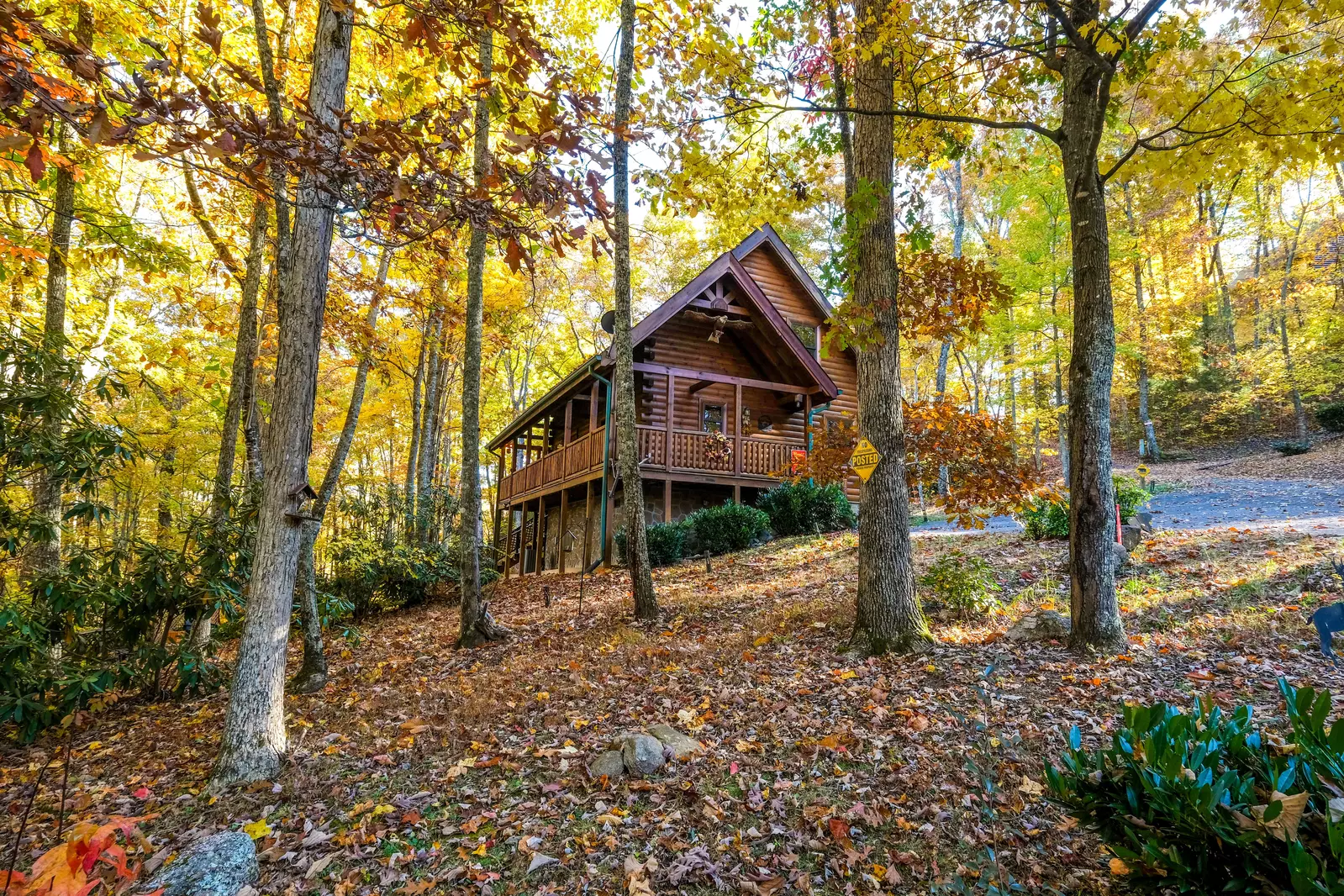 Bearfoots Cozy Cabin with covered wraparound deck