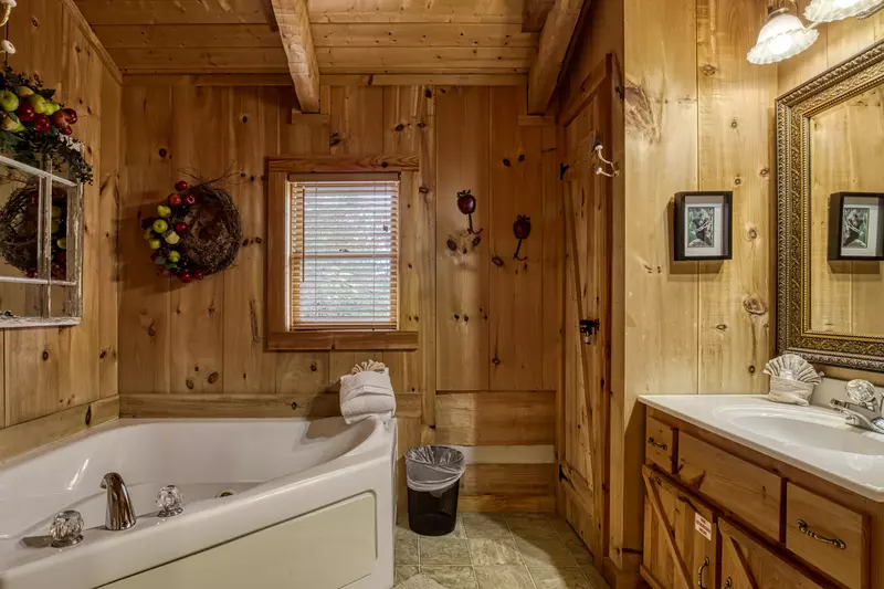 Buck Naked upper level bathroom