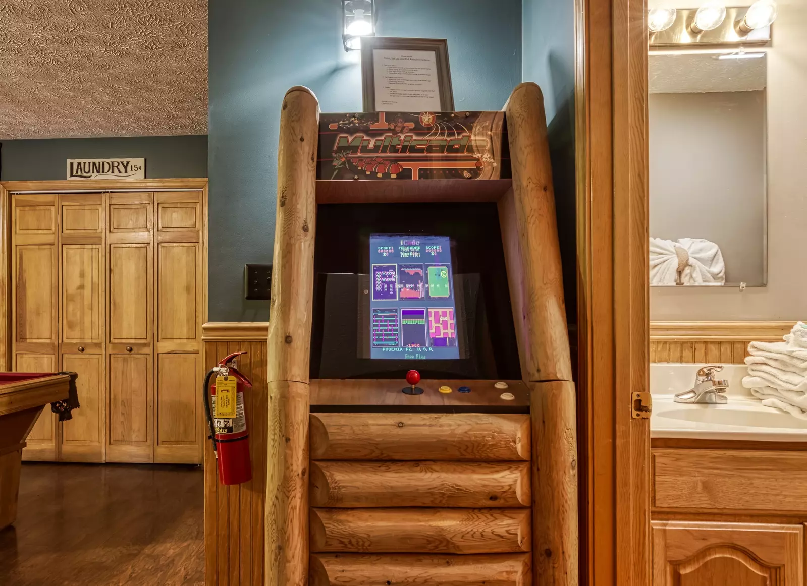 Just Hanging Out stand up arcade machine