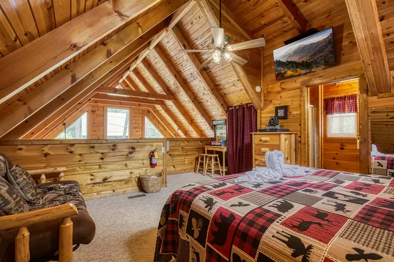 Honey Dreams loft bedroom with futon