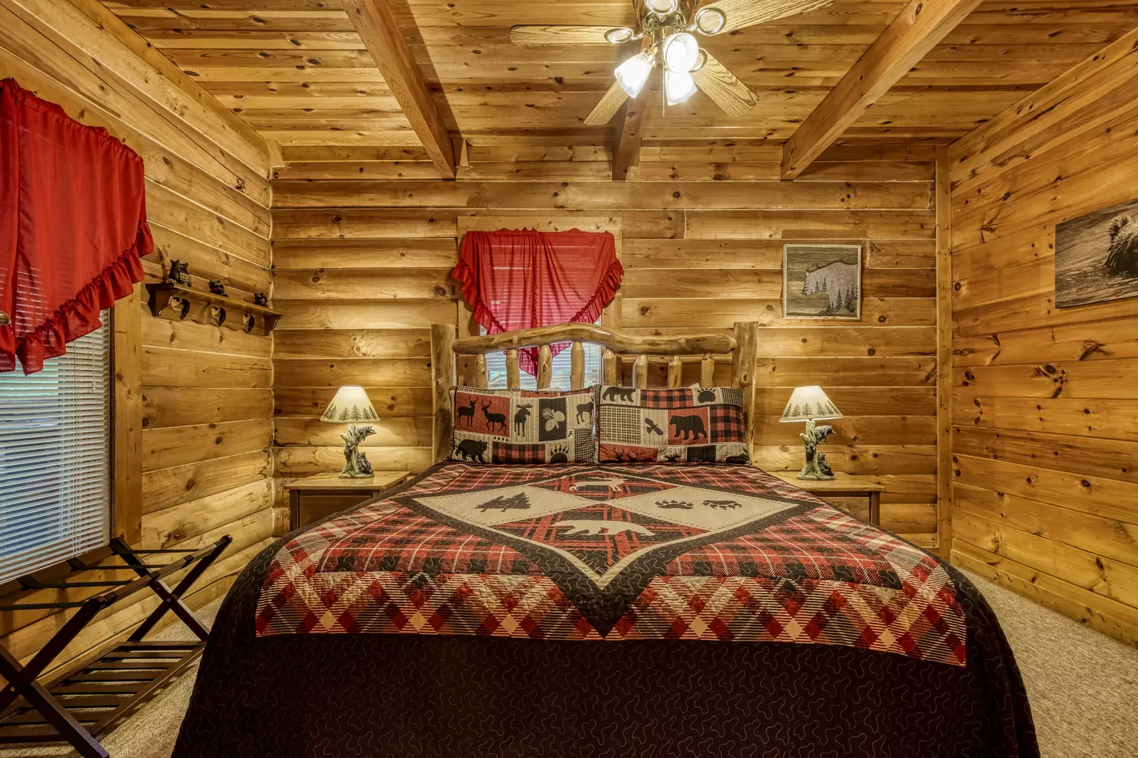 Honey Dreams master bedroom with king size bed