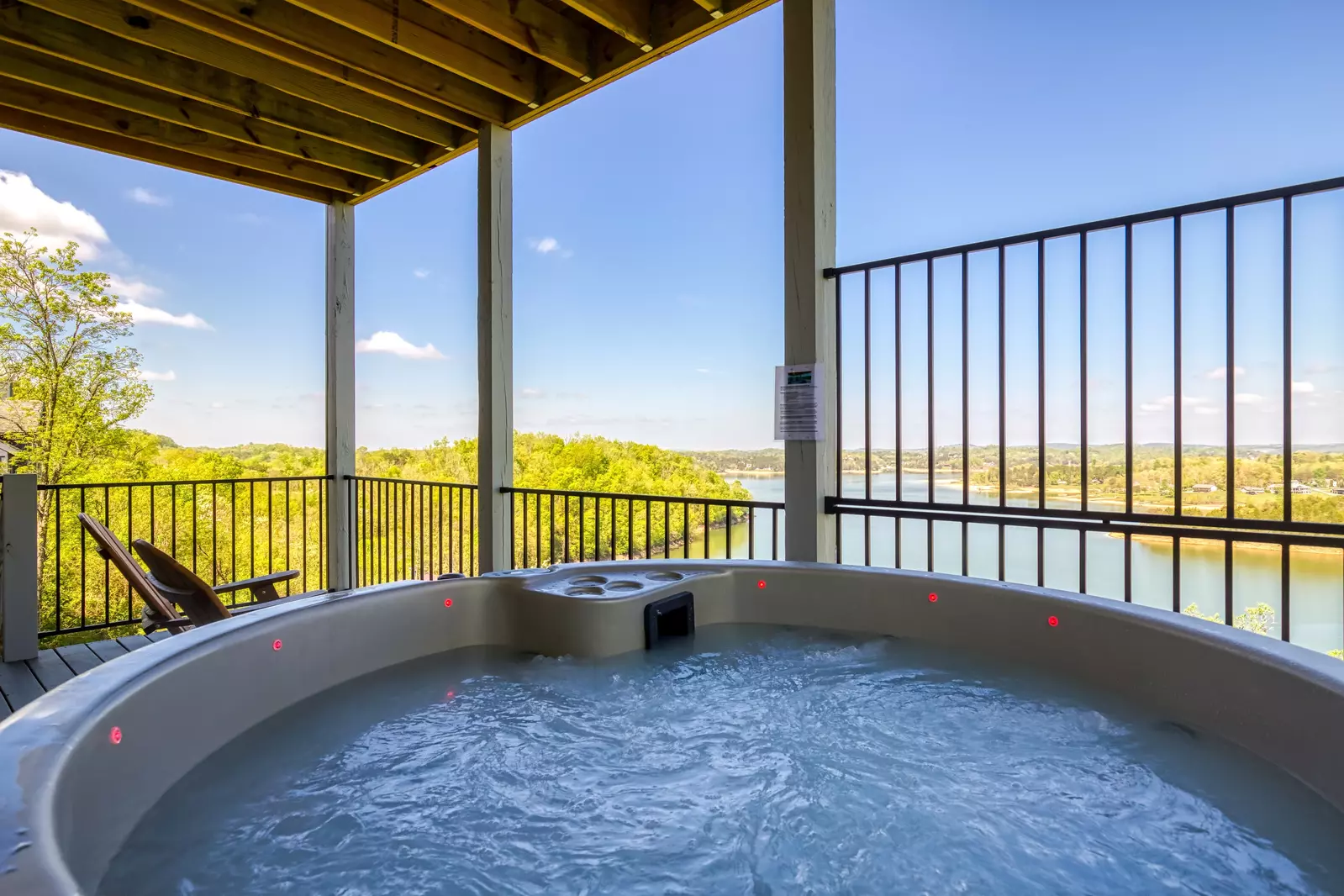 Lake View Therapy hot tub with lake view