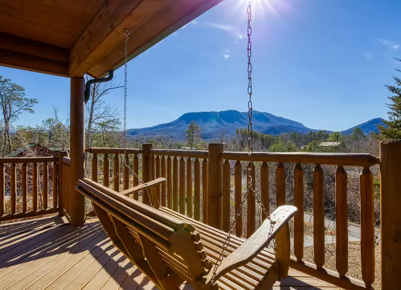 Magic Views main level back deck with swing