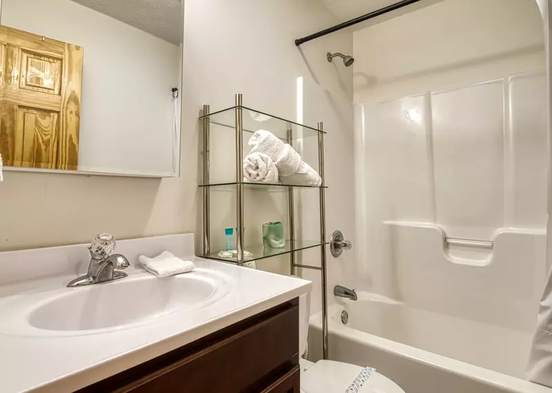 Magic Views main level bathroom two with tub/shower combo