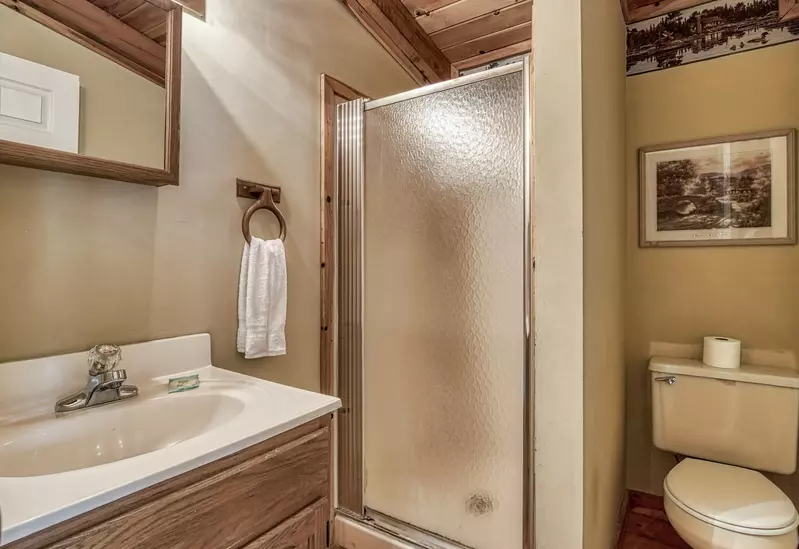 Sweet Mountain Aire - Upper level bathroom with walk-in shower