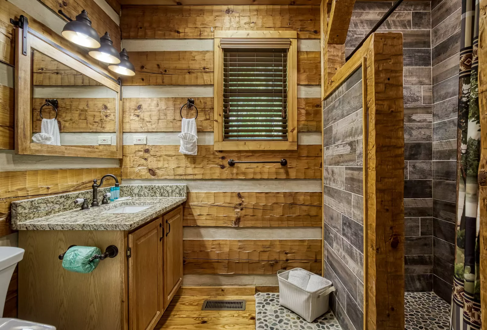 Unforgettable bathroom with walk in spa shower