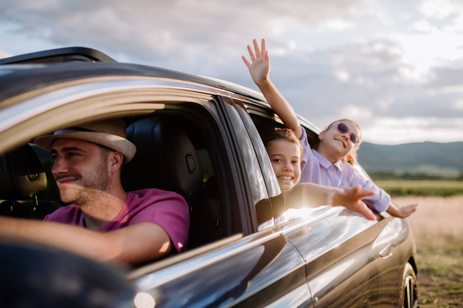 family on a road trip